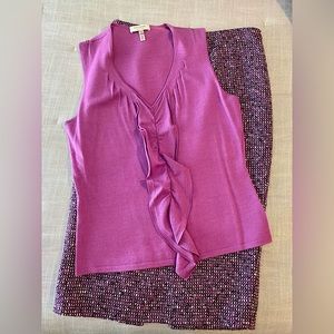 NWOT ESCADA Knit Top & Tweed Skirt Set, new condition